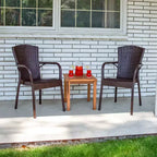 Chaise de salle à manger Sunnydaze Segesta d'extérieur/d'intérieur de qualité commerciale en plastique au design imitation bois, résistante aux intempéries
