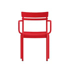 Flash Furniture Nash Sedia Impilabile per Interni ed Esterni in Acciaio per Uso Commerciale con 2 Doghe e Braccioli, Set da 2