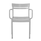 Flash Furniture Nash Sedia Impilabile per Interni ed Esterni in Acciaio per Uso Commerciale con 2 Doghe e Braccioli, Set da 2