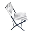Flash Furniture Rouen, Set di due sedie pieghevoli da bistrò in rattan PE con struttura in metallo per uso interno ed esterno