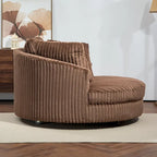 Fauteuil Moderne Rond Avec 5 Coussins Et Pouf Optionnel