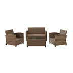 Set conversazione da esterno in vimini Bradenton 4 pezzi - Crosley