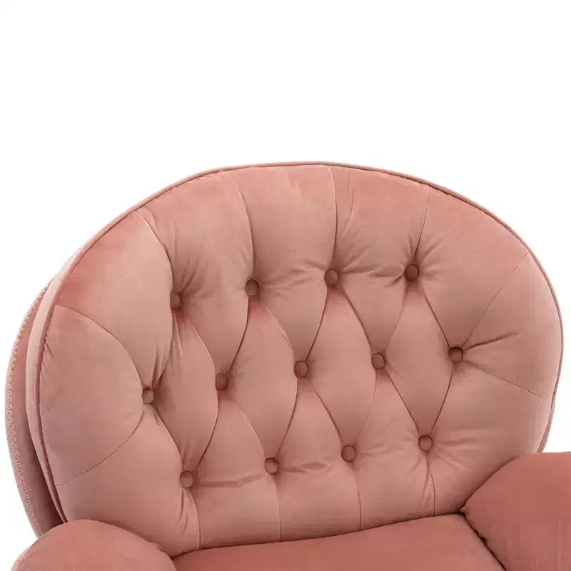 Poltrona Svedese Okak con Pouf, Poltrona Moderna Senza Braccioli Stile Mid-Century per Soggiorno, Morbida e Confortevole per Guardare la TV, Giocare