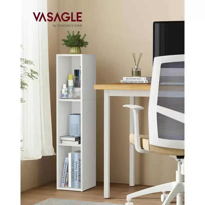 Bibliothèque cube, organiseur à étagères ouvertes pour salon/bureau, design d'angle peu encombrant, montage sans outils