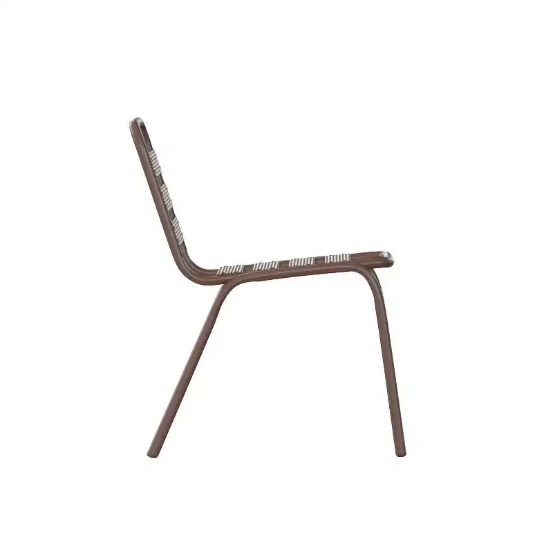 Flash Furniture Lila, set da 4 sedie impilabili in alluminio per ristoranti, senza braccioli, da interni ed esterni, con schienale a tripla doga