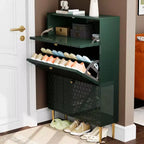 CLIHOME Scarpiera da Ingresso con 24 Paia, Organizzatore per Scarpe con Cassetti a Ribalta, Scaffale Armadio Porta Scarpe