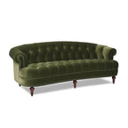 Divano Chesterfield trapuntato in velluto La Rosa 84 Mid-Century Modern