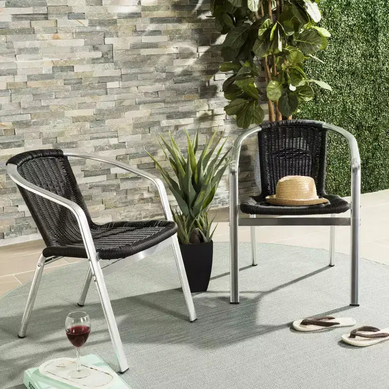 Sedia con braccioli impilabile Wrangell - Interno/Esterno - FOX5207 - Safavieh