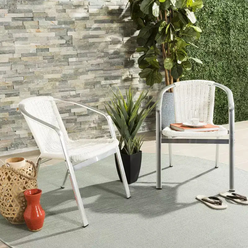 Sedia con braccioli impilabile Wrangell - Interno/Esterno - FOX5207 - Safavieh