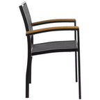 Chaise Kaelan (Lot de 2) - Intérieur/Extérieur - PAT4030 - Noir/Marron - Safavieh