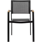 Chaise Kaelan (Lot de 2) - Intérieur/Extérieur - PAT4030 - Noir/Marron - Safavieh