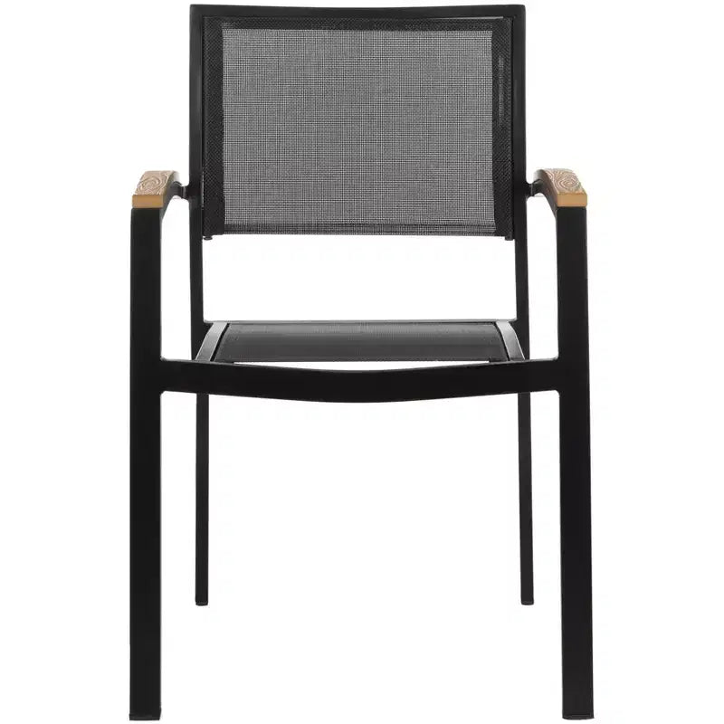 Chaise Kaelan (Lot de 2) - Intérieur/Extérieur - PAT4030 - Noir/Marron - Safavieh