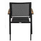 Chaise Kaelan (Lot de 2) - Intérieur/Extérieur - PAT4030 - Noir/Marron - Safavieh