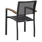 Chaise Kaelan (Lot de 2) - Intérieur/Extérieur - PAT4030 - Noir/Marron - Safavieh