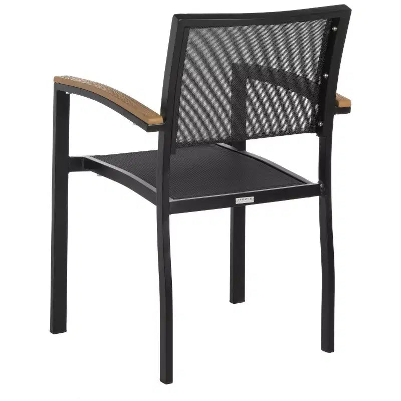 Chaise Kaelan (Lot de 2) - Intérieur/Extérieur - PAT4030 - Noir/Marron - Safavieh
