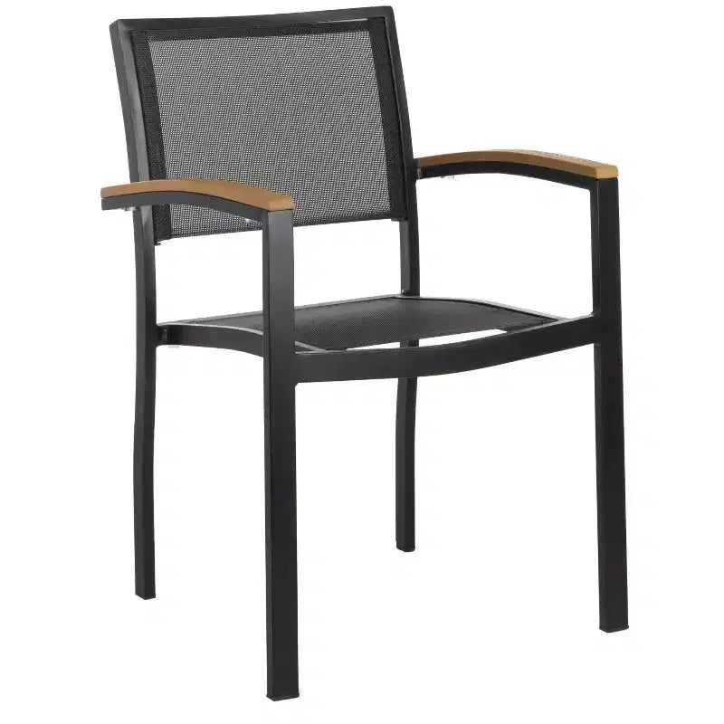 Chaise Kaelan (Lot de 2) - Intérieur/Extérieur - PAT4030 - Noir/Marron - Safavieh