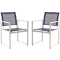 Neval Chair (Set Of 2) - Indoor/Outdoor - PAT4041 - Blue/White - Safavieh
