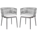 Kiyan Rope Chair (Set Of 2) - Indoor/Outdoor - PAT4028 - Gray - Safavieh