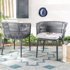 Sedia in corda Kiyan (set da 2) - Interni/Esterni - PAT4028 - Grigio - Safavieh