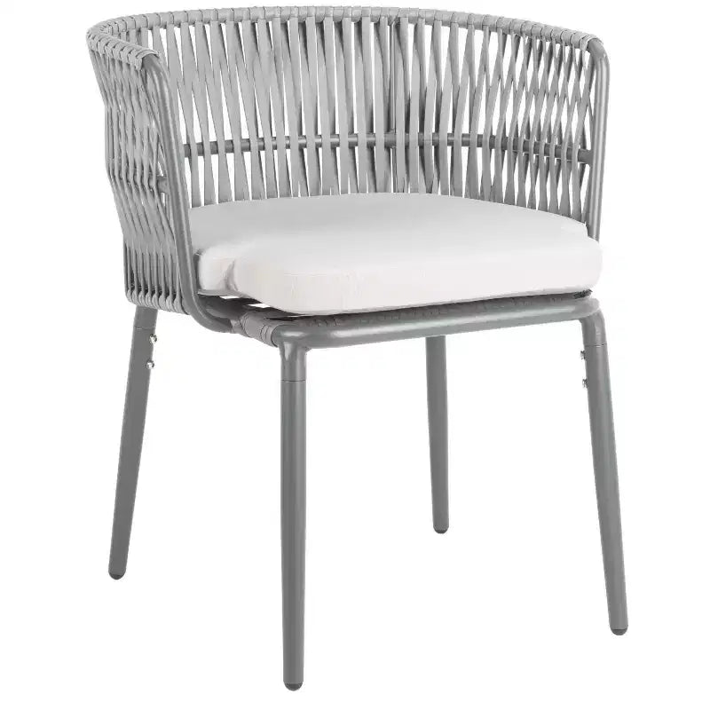 Sedia in corda Kiyan (set da 2) - Interni/Esterni - PAT4028 - Grigio - Safavieh