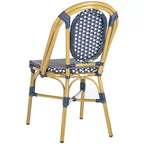 Sedia da Bistrot Lenda French (Set da 2) - Interno/Esterno - PAT4036 - Blu/Bianco - Safavieh