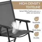 Yaheetech Set di 4 Sedie Pieghevoli da Giardino in Textilene