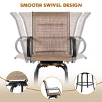 Yaheetech Set di 2 Sgabelli da Bar Girevoli da Esterno con Schienale Alto e Braccioli