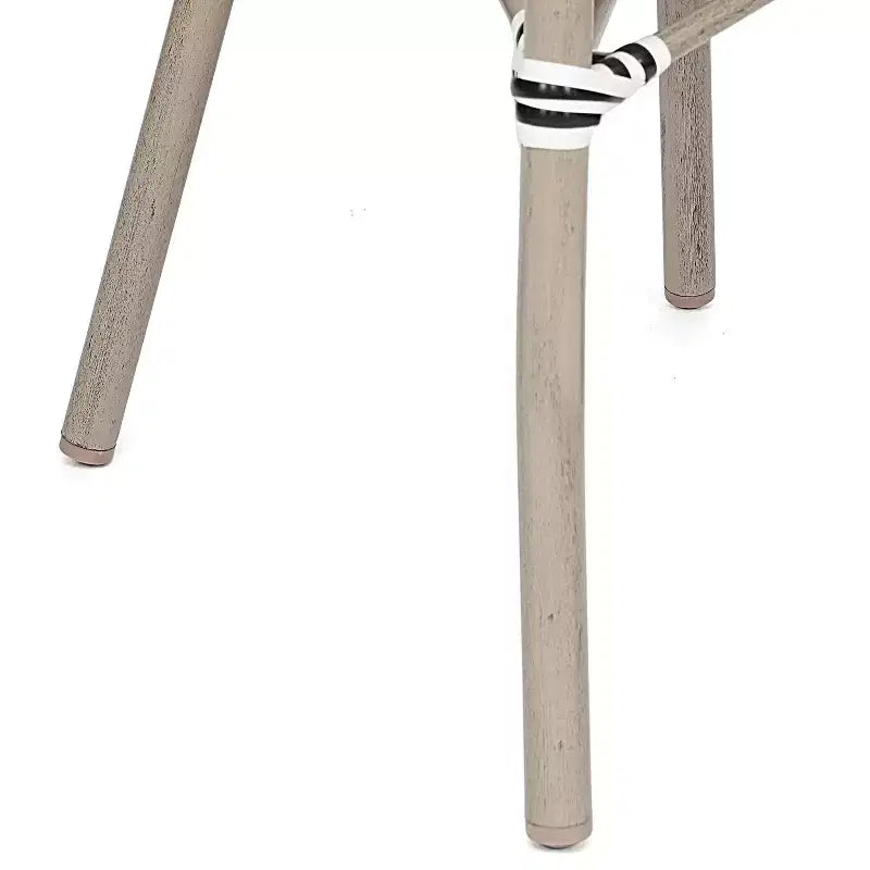 Sedia impilabile da bistrò Flash Furniture Marseille Thonet commerciale per interni/esterni con braccioli, textilene e telaio in alluminio con stampa bambù