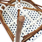 Flash Furniture Lourdes Sedia Thonet impilabile commerciale da interno/esterno, in rattan PE e struttura in alluminio