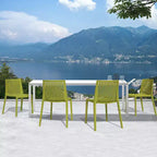 WRGHOME Ravenna Sedie da Pranzo Impilabili da Esterno/Interno in Resina Plastica (Set da 2)