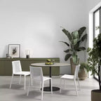 WRGHOME Ravenna Sedie da Pranzo Impilabili da Esterno/Interno in Resina Plastica (Set da 2)