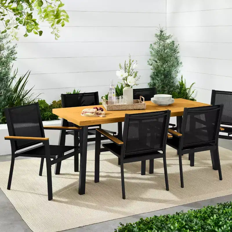 Best Choice Products Set di 2 sedie in Textilene, mobili d'accento per sala da pranzo con braccioli