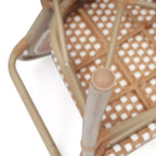 Set di Due Sedie Impilabili con Braccioli Emma & Oliver Colmar Stile Bistrot Thonet da Interno/Esterno, Seduta in Rattan PE e Struttura in Metallo