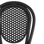 Sedia impilabile Merrick Lane Celia in stile Thonet, sedile in rattan PE e telaio in metallo per uso interno/esterno