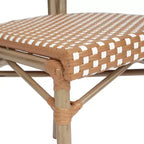 Sedia impilabile Merrick Lane Celia in stile Thonet, sedile in rattan PE e telaio in metallo per uso interno/esterno