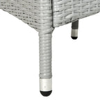 SAFAVIEH Viroana Set da 4 Pezzi in Vimini Grigio/Nero - 43L x 23P x 34A