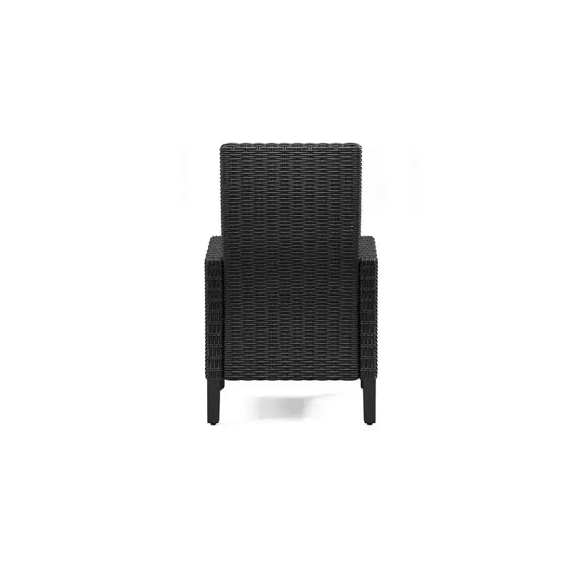 Signature Design by Ashley Beachcroft - Poltrona da esterno con cuscino (set da 2), colore: nero/grigio chiaro