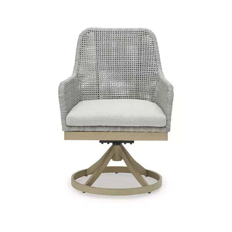 Signature Design by Ashley Seton Creek, sedia da pranzo girevole da esterni (set da 2), grigio