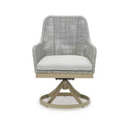 Signature Design by Ashley Seton Creek, sedia da pranzo girevole da esterni (set da 2), grigio