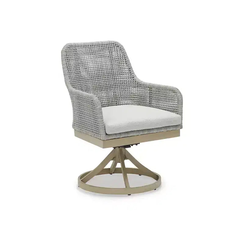Signature Design by Ashley Seton Creek, sedia da pranzo girevole da esterni (set da 2), grigio