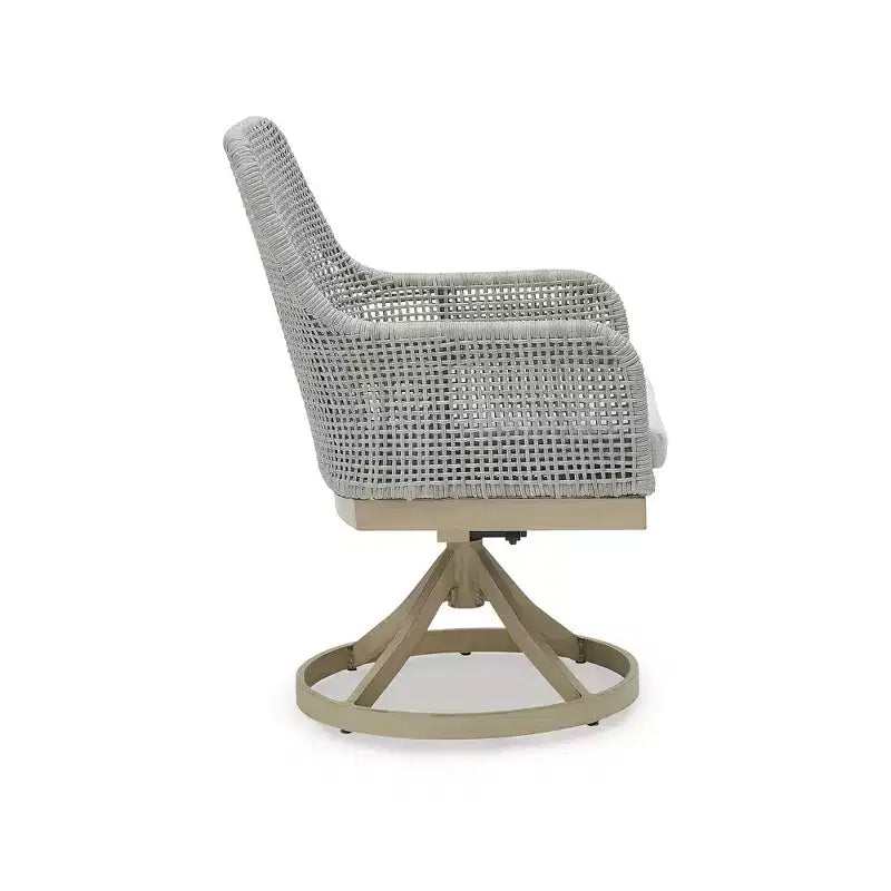 Signature Design by Ashley Seton Creek, sedia da pranzo girevole da esterni (set da 2), grigio