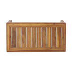 Divanetto da esterno e tavolino da caffè Louver in legno di acacia con cuscini di Christopher Knight Home