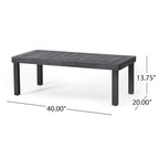 Divanetto da esterno e tavolino da caffè Louver in legno di acacia con cuscini di Christopher Knight Home