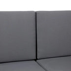 Divanetto da esterno e tavolino da caffè Louver in legno di acacia con cuscini di Christopher Knight Home