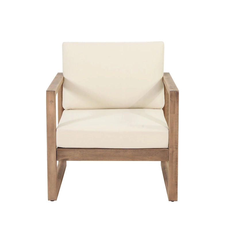 Sedia Club da Esterno Stefan in Legno di Acacia con Cuscini di Christopher Knight Home