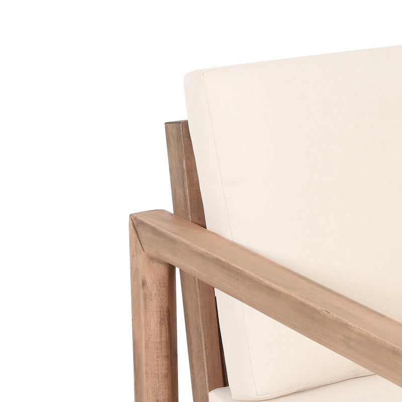 Sedia Club da Esterno Stefan in Legno di Acacia con Cuscini di Christopher Knight Home