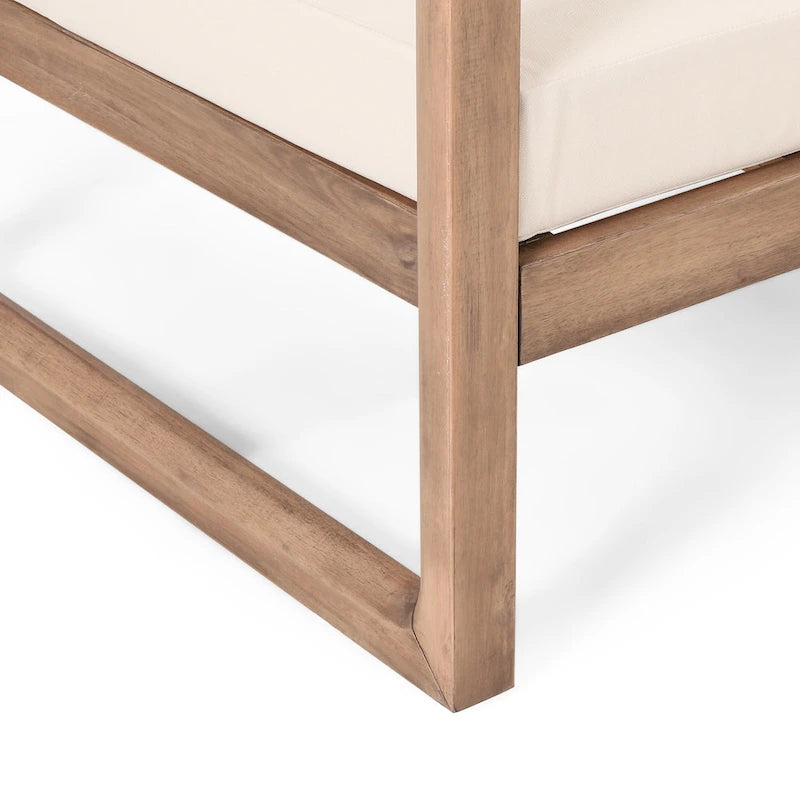 Sedia Club da Esterno Stefan in Legno di Acacia con Cuscini di Christopher Knight Home