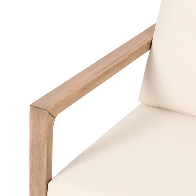 Sedia Club da Esterno Stefan in Legno di Acacia con Cuscini di Christopher Knight Home