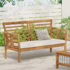Divanetto da esterno Caydon in legno di acacia con cuscini di Christopher Knight Home
