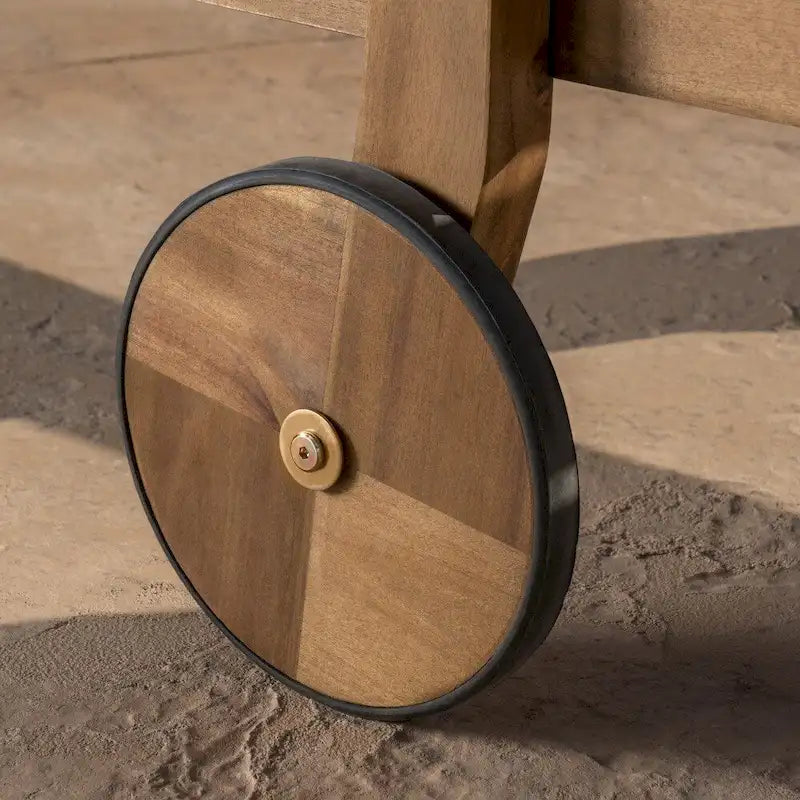 Sdraio Perla da esterno in legno di acacia (set da 2) di Christopher Knight Home